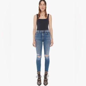 NWT Mother TheStunner Zip Ankle Step Fray in Roughing It